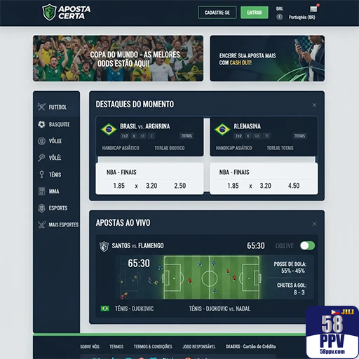 58ppv - aproveitar em confiáveis jogos esportivos
